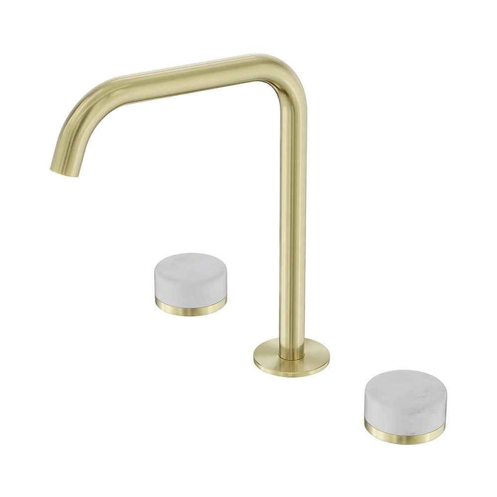 Nero Serenity Lead-Free DZR Brass Bath/Kitchen Set Edge Spout With Carrara Handle