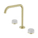 Nero Serenity Lead-Free DZR Brass Bath/Kitchen Set Edge Spout With Carrara Handle