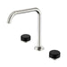 Nero Serenity Lead-Free DZR Brass Bath/Kitchen Set Edge Spout With Marquina Black Handle