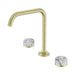 Nero Serenity Lead-Free DZR Brass Bath/Kitchen Set Edge Spout With Arabescato Corchia Handle