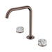 Nero Serenity Lead-Free DZR Brass Bath/Kitchen Set Edge Spout With Arabescato Corchia Handle