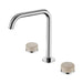 Nero Serenity Lead-Free DZR Brass Bath/Kitchen Set Edge Spout With Rome Travertine Handle