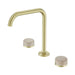 Nero Serenity Lead-Free DZR Brass Bath/Kitchen Set Edge Spout With Rome Travertine Handle