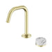 Nero Serenity Progressive Lead-Free DZR Brass Basin Mixer Edge Spout With Arabescato Corchia Handle