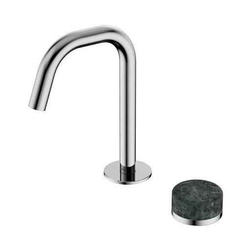 Nero Serenity Progressive Lead-Free DZR Brass Basin Mixer Edge Spout With Verde Alpi Handle