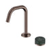 Nero Serenity Progressive Lead-Free DZR Brass Basin Mixer Edge Spout With Verde Alpi Handle