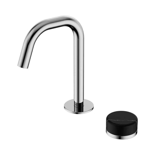 Nero Serenity Progressive Lead-Free DZR Brass Basin Mixer Edge Spout With Marquina Black Handle