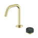 Nero Serenity Progressive Lead-Free DZR Brass Basin Mixer Edge Spout With Verde Alpi Handle