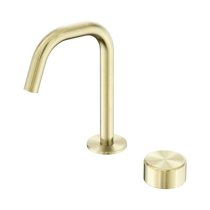 Nero Serenity Progressive Lead-Free DZR Brass Basin Mixer Edge Spout With Metal Handle