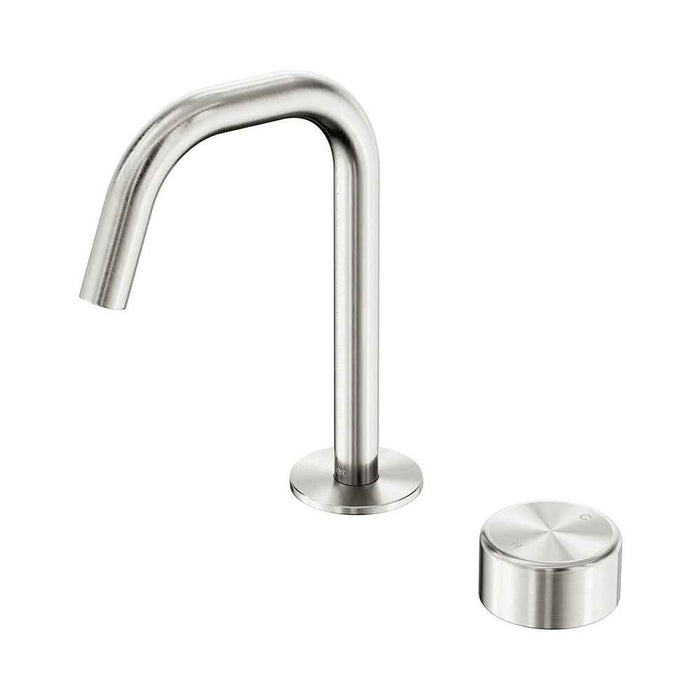 Nero Serenity Progressive Lead-Free DZR Brass Basin Mixer Edge Spout With Metal Handle