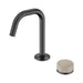 Nero Serenity Progressive Lead-Free DZR Brass Basin Mixer Edge Spout With Rome Travertine Handle