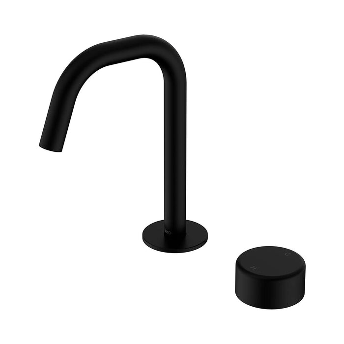 Nero Serenity Progressive Lead-Free DZR Brass Basin Mixer Edge Spout With Metal Handle