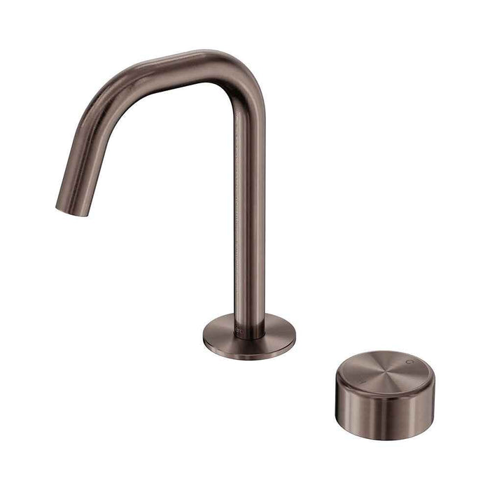 Nero Serenity Progressive Lead-Free DZR Brass Basin Mixer Edge Spout With Metal Handle