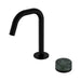 Nero Serenity Progressive Lead-Free DZR Brass Basin Mixer Edge Spout With Verde Alpi Handle