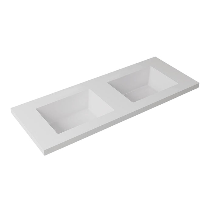 600-1500*460mm Lukka Blanco White Sintered Stone Seamless Joined With Fine Ceramic Basin Top