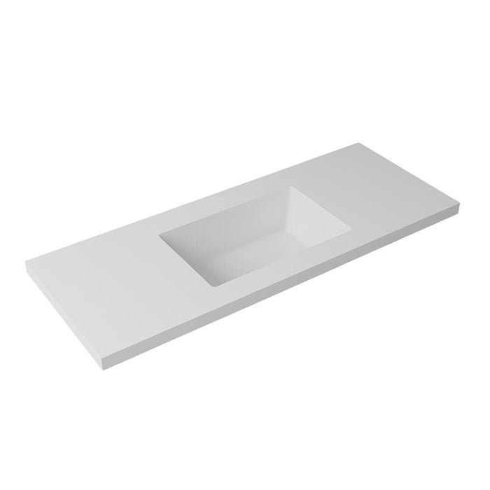 600-1500*460mm Lukka Blanco White Sintered Stone Seamless Joined With Fine Ceramic Basin Top