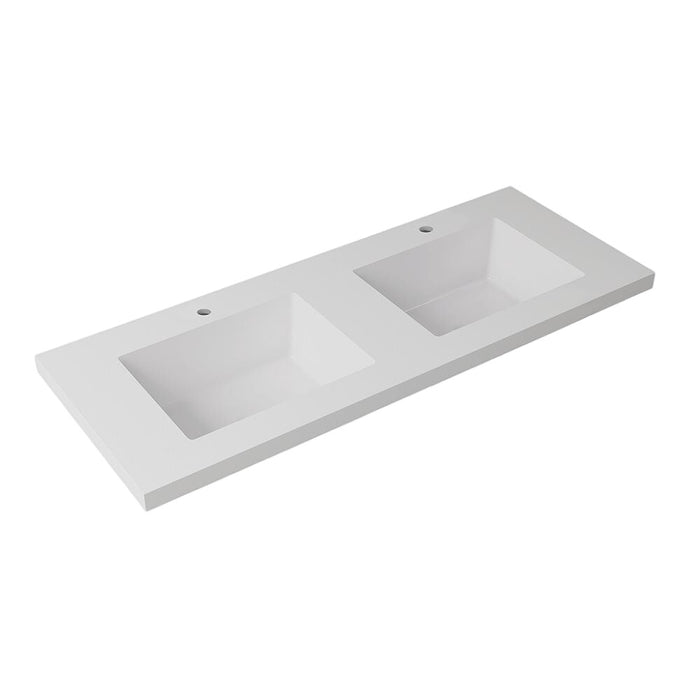 600-1500*460mm Lukka Blanco White Sintered Stone Seamless Joined With Fine Ceramic Basin Top