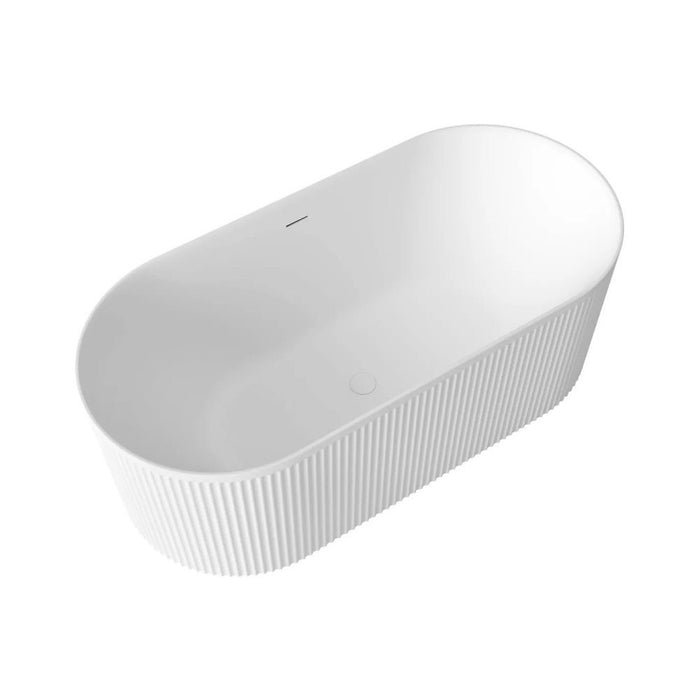 1500-1700*800*580mm Otti Attica Havana Oval Acrylic With Overflow Fluted Freestanding Bathtub