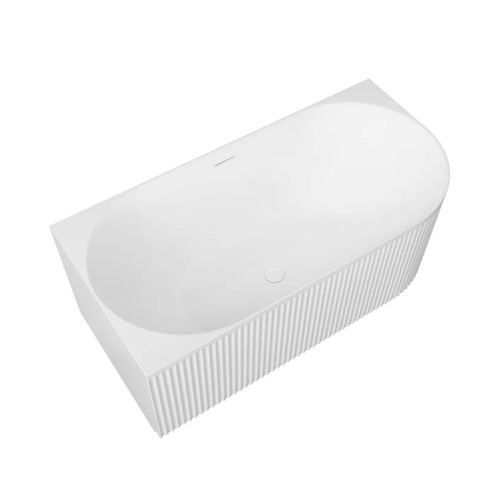 1500-1700*800*580mm Otti Attica Havana Oval Acrylic With Overflow Fluted Corner Bathtub