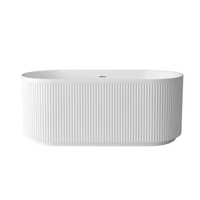 1500-1700*800*580mm Otti Attica Havana Oval Acrylic With Overflow Fluted Freestanding Bathtub