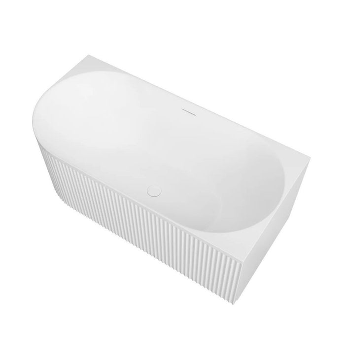 1500-1700*800*580mm Otti Attica Havana Oval Acrylic With Overflow Fluted Corner Bathtub