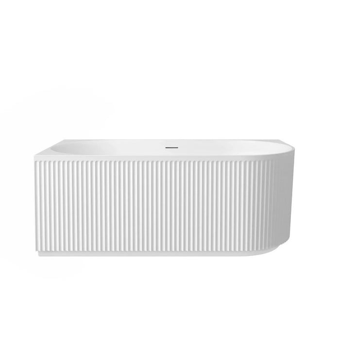 1500-1700*800*580mm Otti Attica Havana Oval Acrylic With Overflow Fluted Corner Bathtub
