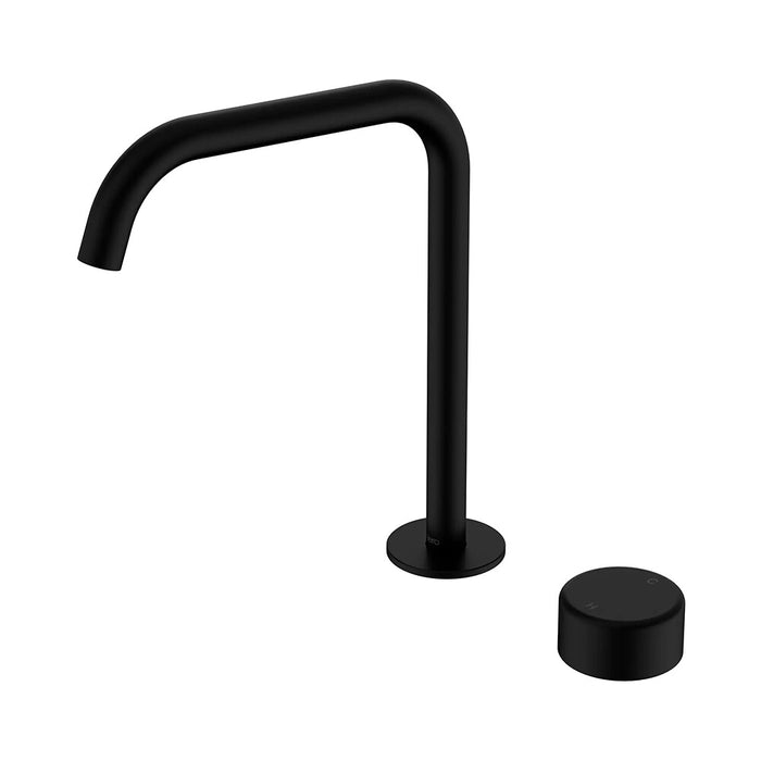 Nero Serenity Progressive Lead-Free DZR Brass Bath/Kitchen Mixer Edge Spout With Metal Handle