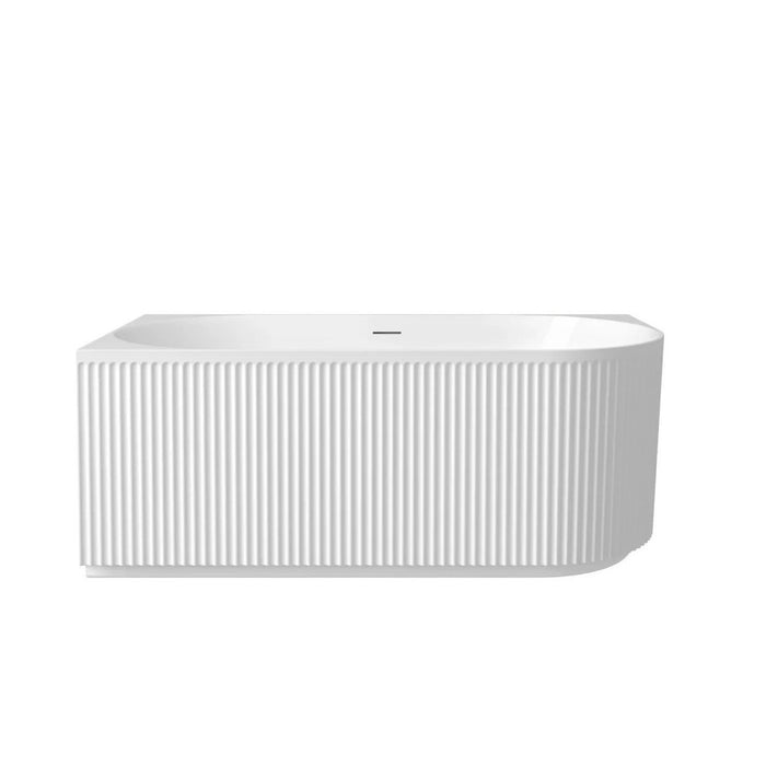 1500-1700*800*580mm Otti Attica Havana Oval Acrylic With Overflow Fluted Corner Bathtub