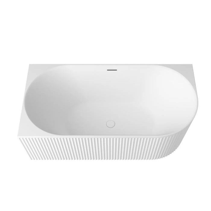 1500-1700*800*580mm Otti Attica Havana Oval Acrylic With Overflow Fluted Corner Bathtub
