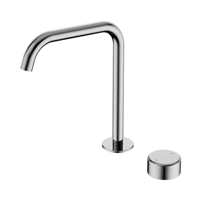 Nero Serenity Progressive Lead-Free DZR Brass Bath/Kitchen Mixer Edge Spout With Metal Handle