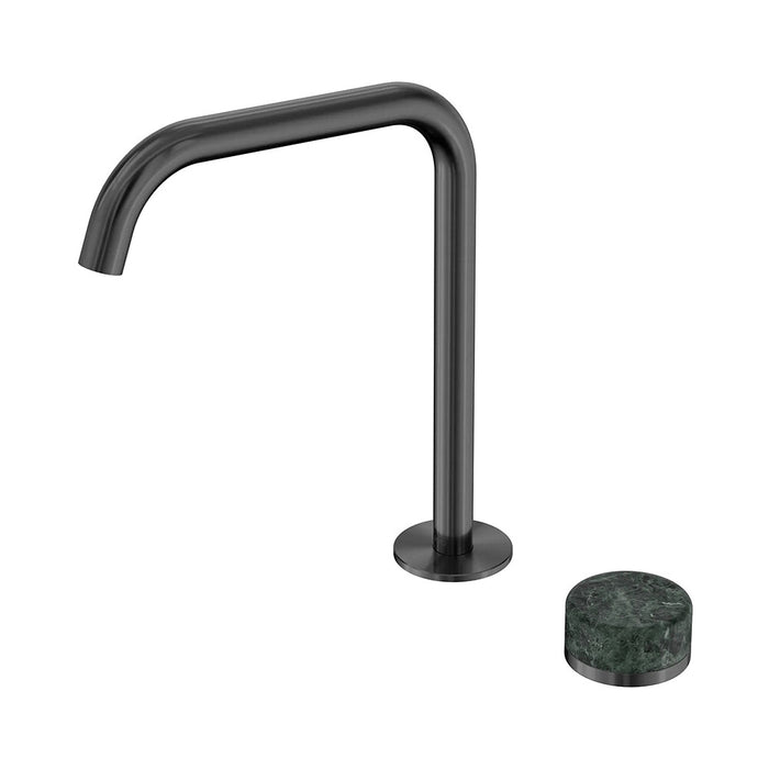 Nero Serenity Progressive Lead-Free DZR Brass Bath/Kitchen Mixer Edge Spout With Verde Alpi Handle