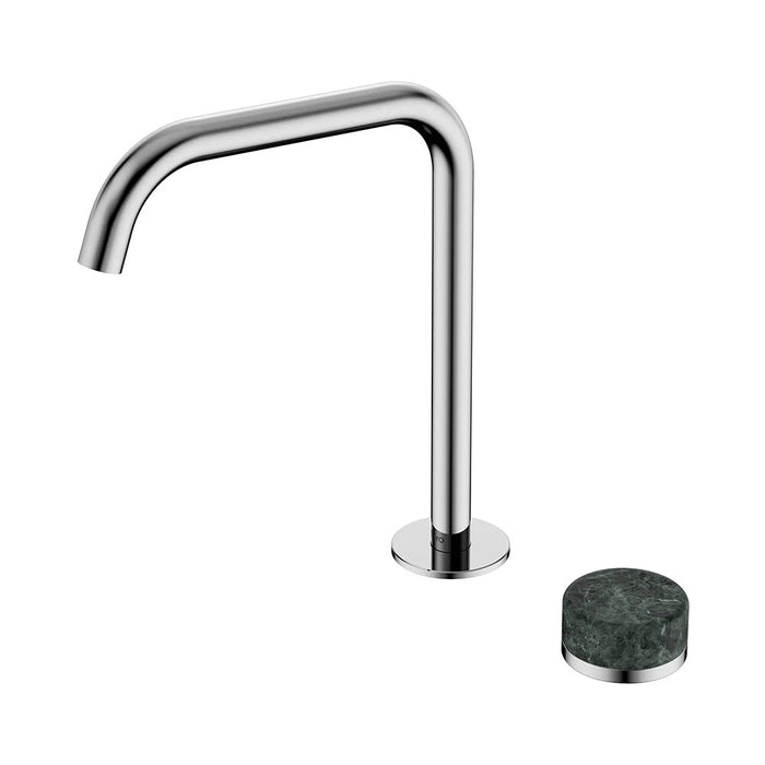 Nero Serenity Progressive Lead-Free DZR Brass Bath/Kitchen Mixer Edge Spout With Verde Alpi Handle