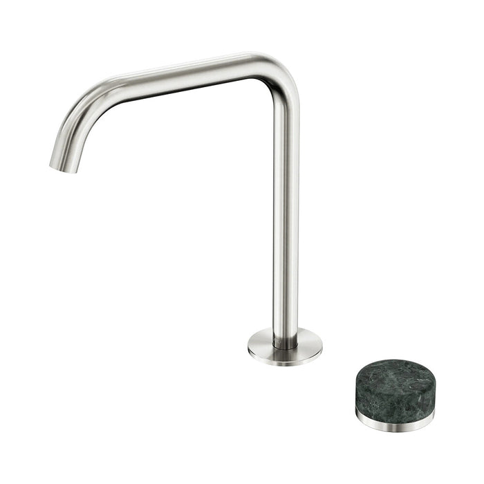 Nero Serenity Progressive Lead-Free DZR Brass Bath/Kitchen Mixer Edge Spout With Verde Alpi Handle