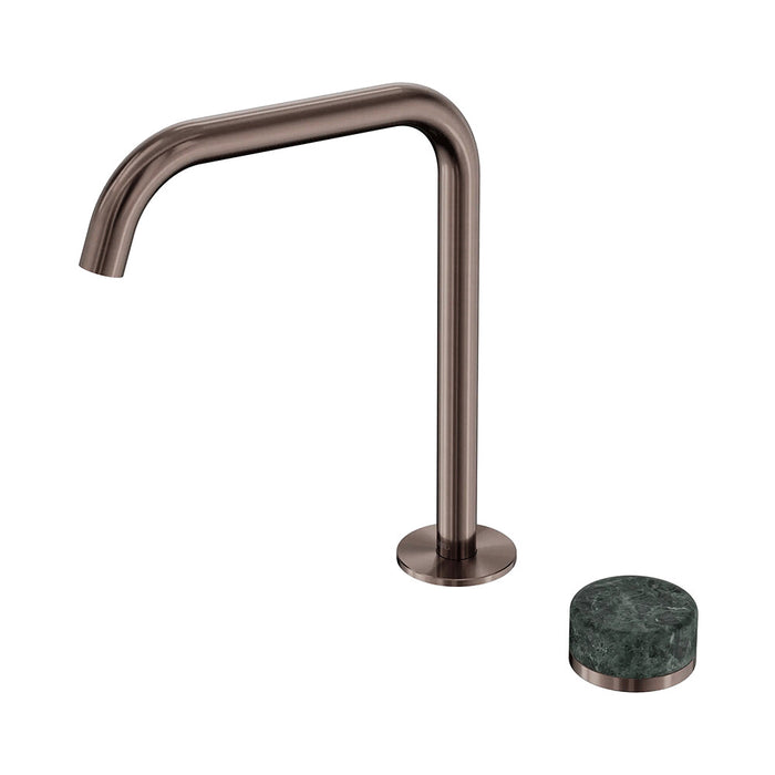 Nero Serenity Progressive Lead-Free DZR Brass Bath/Kitchen Mixer Edge Spout With Verde Alpi Handle