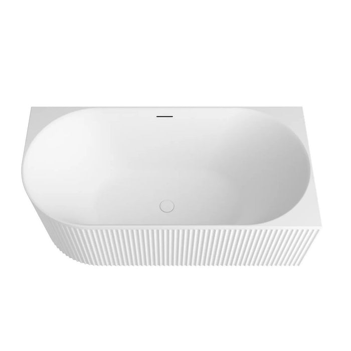 1500-1700*800*580mm Otti Attica Havana Oval Acrylic With Overflow Fluted Corner Bathtub