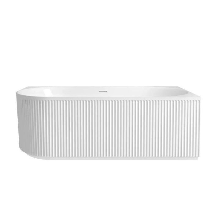 1500-1700*800*580mm Otti Attica Havana Oval Acrylic With Overflow Fluted Corner Bathtub