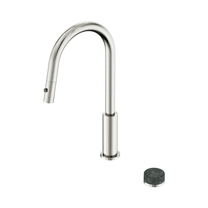 Nero Serenity Progressive Lead-Free DZR Brass Pull Out Kitchen Set With Verde Alpi Handle