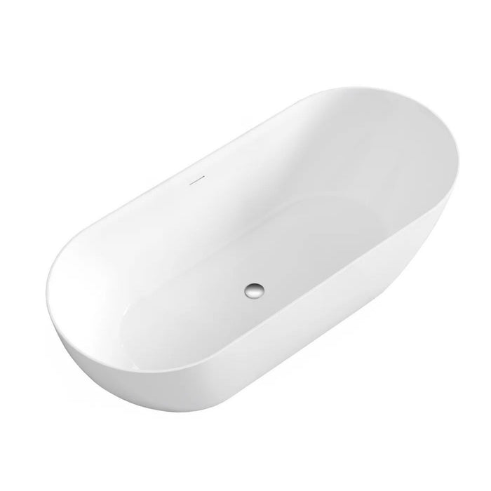 1500-1700*800*550mm Otti Attica Manolo Oval Acrylic With Overflow Freestanding Bathtub