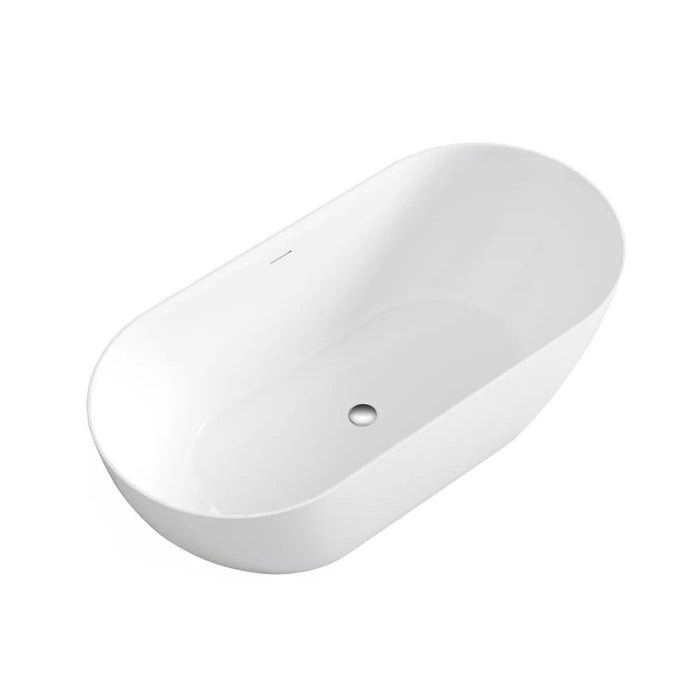1500-1700*800*550mm Otti Attica Manolo Oval Acrylic With Overflow Freestanding Bathtub