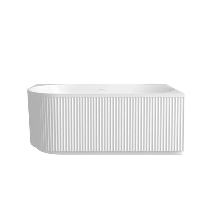 1500-1700*800*580mm Otti Attica Havana Oval Acrylic With Overflow Fluted Corner Bathtub