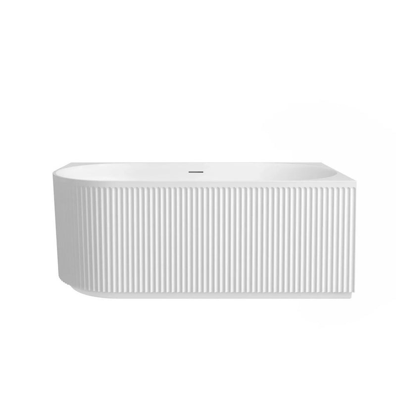 1500-1700*800*580mm Otti Attica Havana Oval Acrylic With Overflow Fluted Corner Bathtub