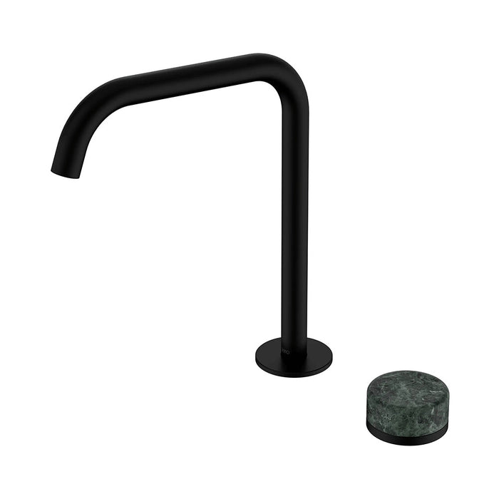 Nero Serenity Progressive Lead-Free DZR Brass Bath/Kitchen Mixer Edge Spout With Verde Alpi Handle