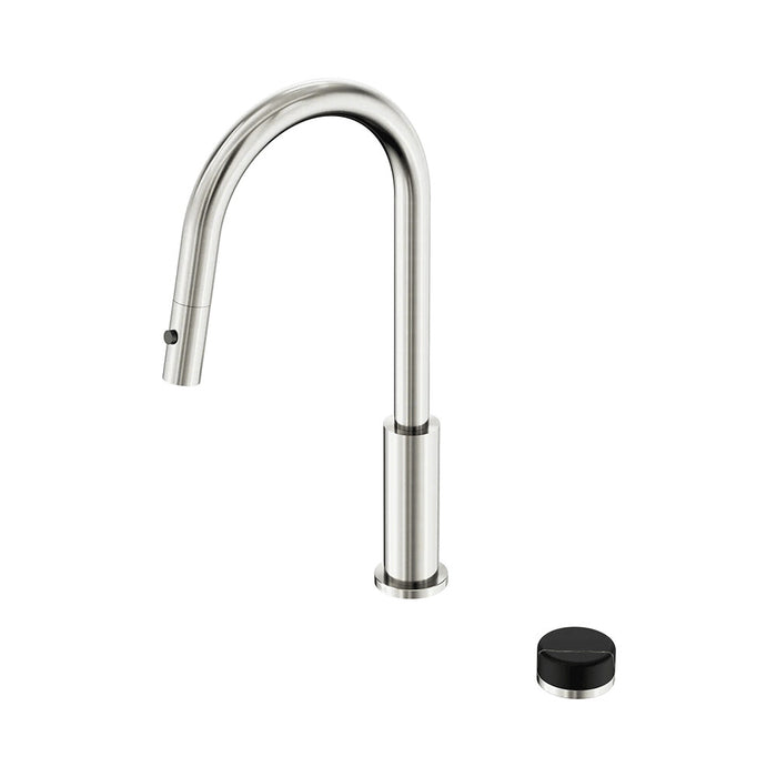 Nero Serenity Progressive Lead-Free DZR Brass Pull Out Kitchen Set With Marquina Black Handle