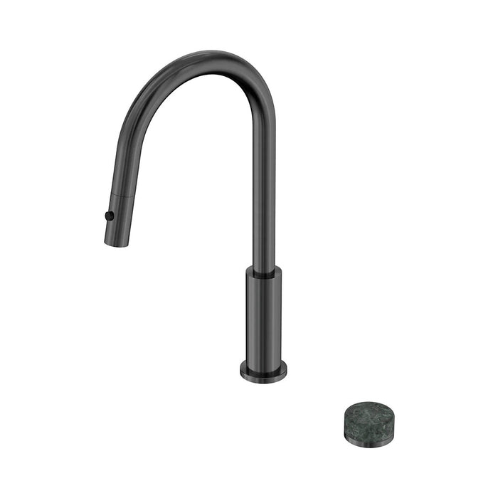 Nero Serenity Progressive Lead-Free DZR Brass Pull Out Kitchen Set With Verde Alpi Handle