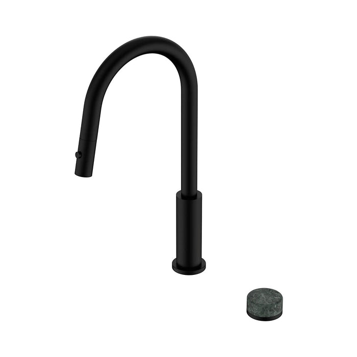Nero Serenity Progressive Lead-Free DZR Brass Pull Out Kitchen Set With Verde Alpi Handle
