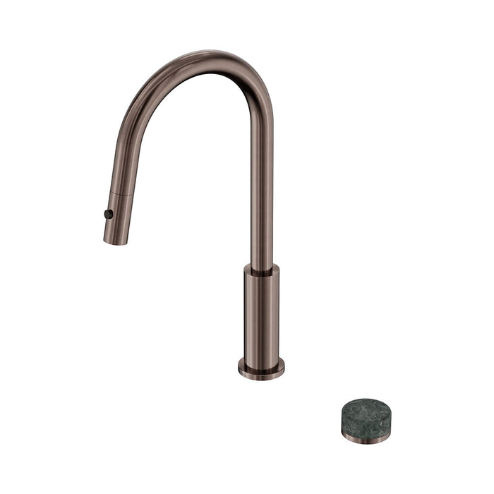 Nero Serenity Progressive Lead-Free DZR Brass Pull Out Kitchen Set With Verde Alpi Handle