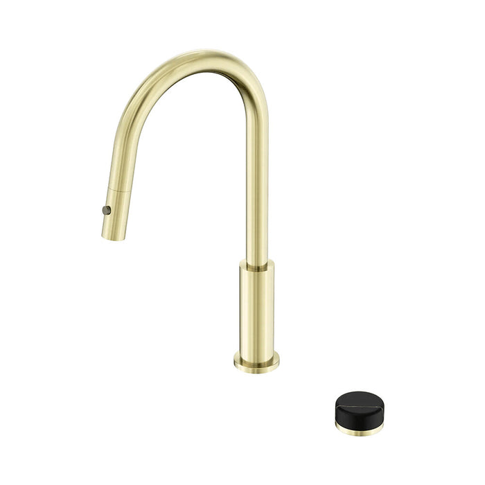 Nero Serenity Progressive Lead-Free DZR Brass Pull Out Kitchen Set With Marquina Black Handle
