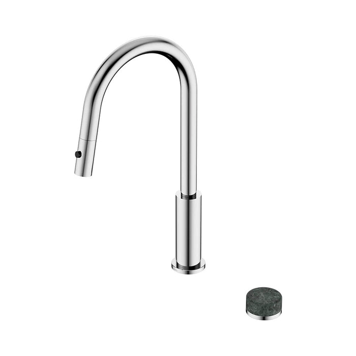 Nero Serenity Progressive Lead-Free DZR Brass Pull Out Kitchen Set With Verde Alpi Handle