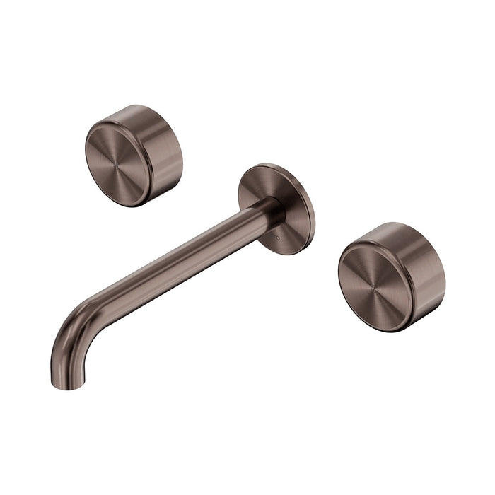 185mm Nero Serenity Lead-Free DZR Brass Wall Basin Set With Metal Handle