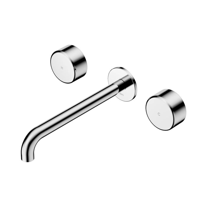 220mm Nero Serenity Lead-Free DZR Brass Wall Basin Set With Metal Handle